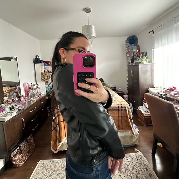 Faux leather moto jacket - Picture 3 of 11